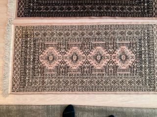 2 Tappeti in Lana per Letto 65 x 140