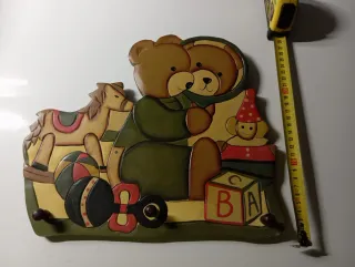 Perchero infantil madera osito