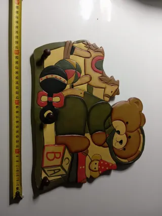 Perchero infantil madera osito