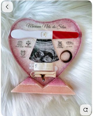 Molde Corazón con Pie para Resina