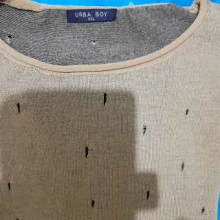 Maglione senape Urba Boy XXL microforato