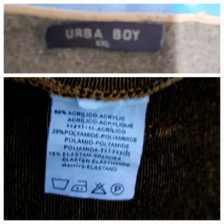 Maglione senape Urba Boy XXL microforato