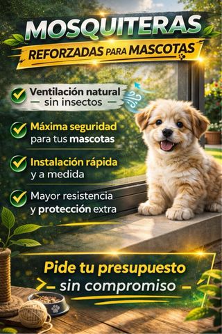 Mosquiteras reforzadas para mascotas