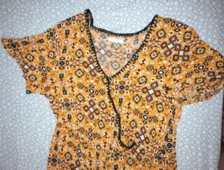 Mono estampado amarillo talla XL/42