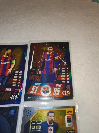 Lote 4 Cromos Lionel Messi Topps