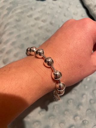 Pulsera bisuteria plateada