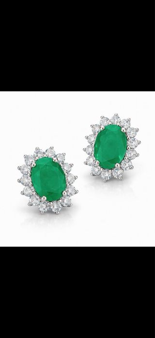 Pendientes de esmeraldas