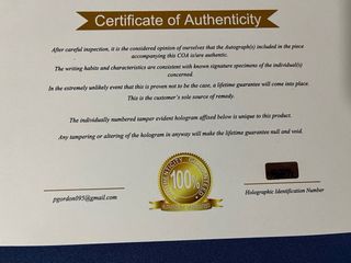 Foto Bruce Willis Firmada + Certificado