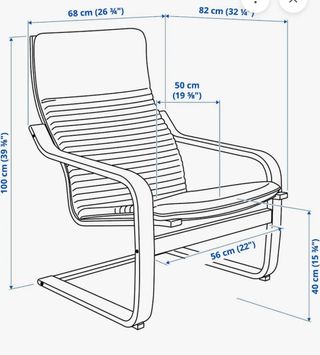 2 Estructuras Silla Ikea Poäng Abedul