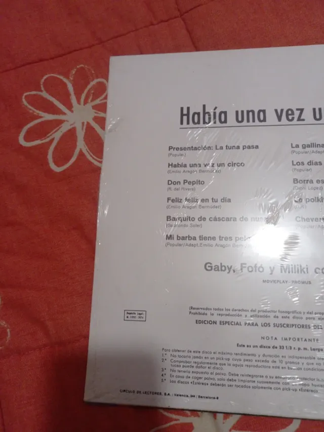 Vinilo Había una vez un circo Gaby, Fofo y Miliki
