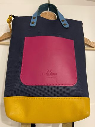 Mochila Daniel Chong Azul, Rosa y Amarillo