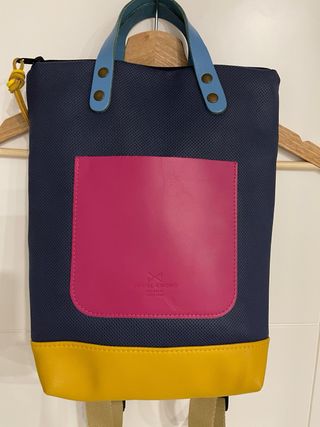 Mochila Daniel Chong Azul, Rosa y Amarillo