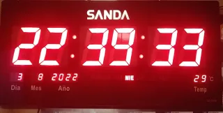 Orologio LED Sanda da Parete Rosso Nuovo