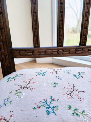 Silla Castellana Antigua Madera Tallada