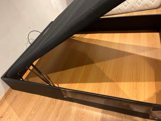 Canape abatible 150x200 Negro + COLCHON REGALO