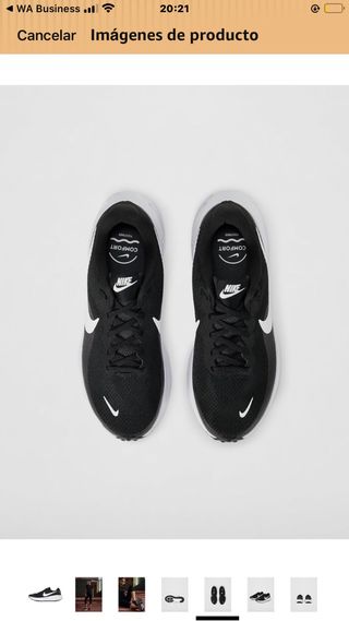 Nike Revolution 8 Mujer Negro/Blanco