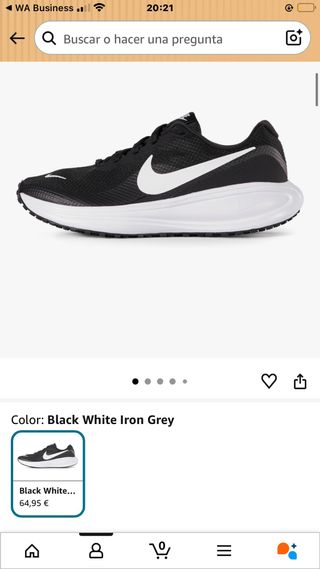 Nike Revolution 8 Mujer Negro/Blanco