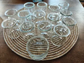 Lote de tarritos de cristal para manualidad