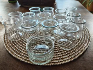 Lote de tarritos de cristal para manualidad