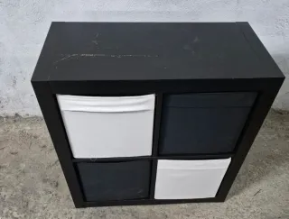 Mueble organizador 4 cubos