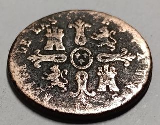 Moneda 8 Maravedíes 1850 Isabel II España