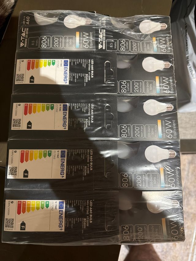 10 Bombillas LED V-TAC A60