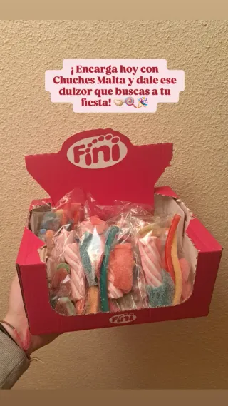 Servicio de chuches para fiestas.