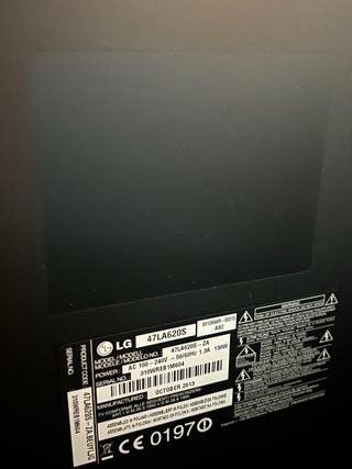 Televisión LG Negra