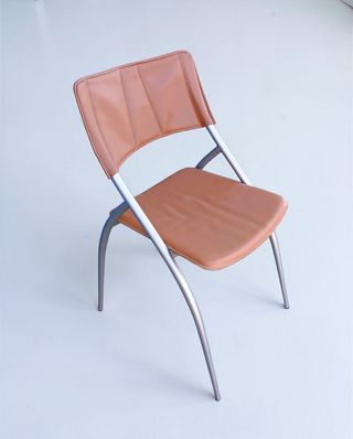 Sillas Calligaris Piel y Metal