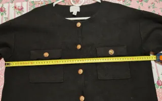 Cárdigan H&M Negro Botones Dorados