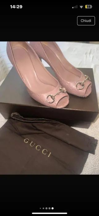 Décolleté Gucci donna rosa