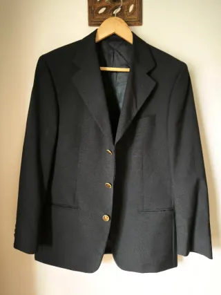 Blazer Oxford Homem M Azul Escuro