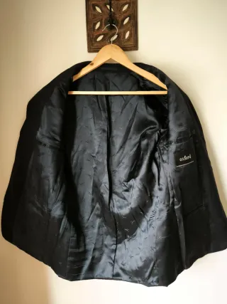 Blazer Oxford Homem M Azul Escuro