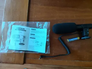 Micrófono para videocámara con batería