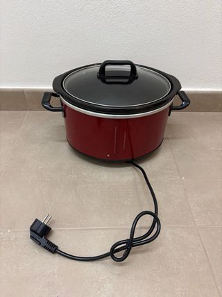 Olla Crockpot Eléctrica Cocción Lenta Roja