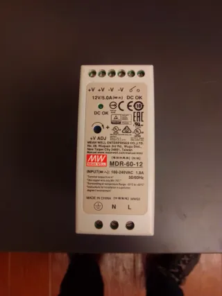 Fuente Alimentación Carril DIN Mean Well MDR-60-12