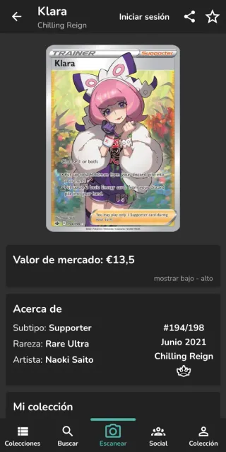 Sófora Entrenador Partidario 194/198 Pokémon