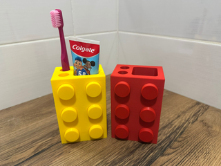 Suporte Pasta e Escova Dentes Tijolo