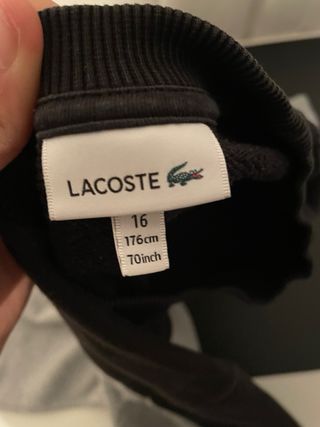 Sudadera Lacoste Gris y Negra