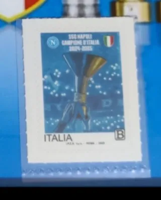 Quadro Francobolli Scudetti Napoli