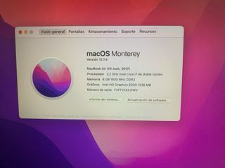 MacBook Air 13” i7 2017 Plata