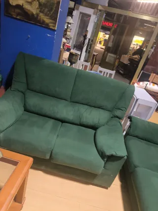Conjunto de 2 sofás verdes