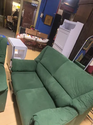 Conjunto de 2 sofás verdes