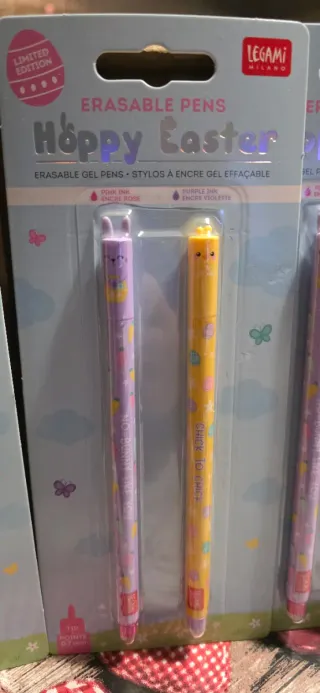 Set 2 Penne Gel Cancellabili Legami Hoppy Easter
