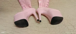 Botas Pole Dance Rosas Talla 36