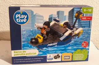 Juguete Barco Policía Playtive 165 Piezas nuevo
