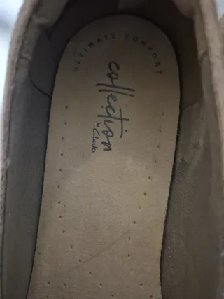 Zapatos Clarks Talla 39 Beige/Dorado