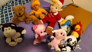 Lotto Pupazzi Peluche Orsetti, Maialino, Panda, Pa