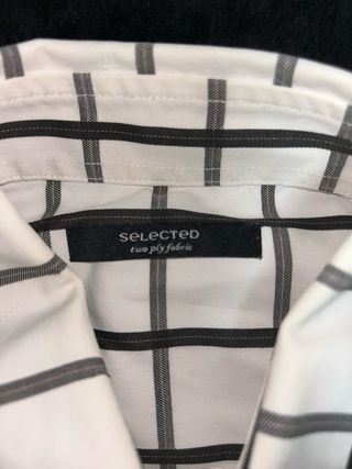 Camisa de cuadros hombre blanca y negra