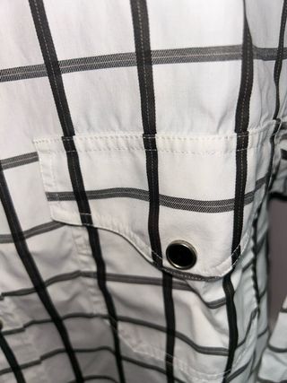 Camisa de cuadros hombre blanca y negra